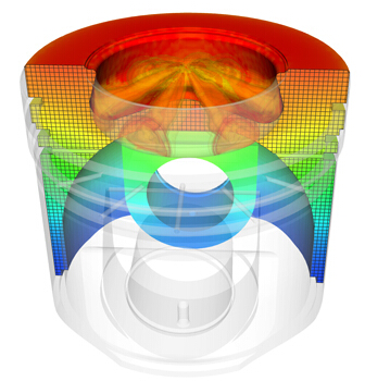 发动机缸内燃烧解析（活塞固热耦合）